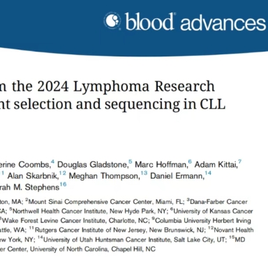Blood Advances丨慢性淋巴细胞白血病/小淋巴细胞淋巴瘤治疗共识：全球需求不容忽视'